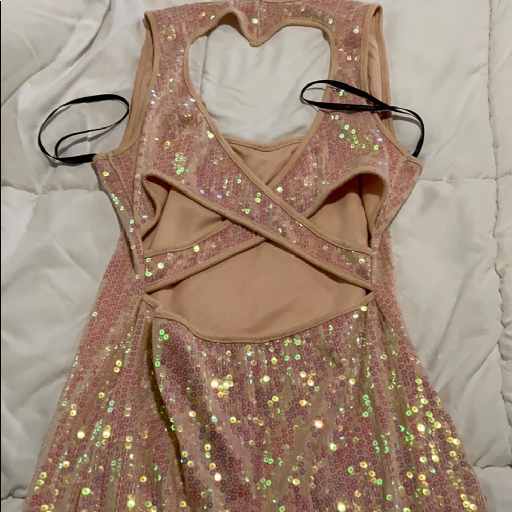 Pink sequin dress